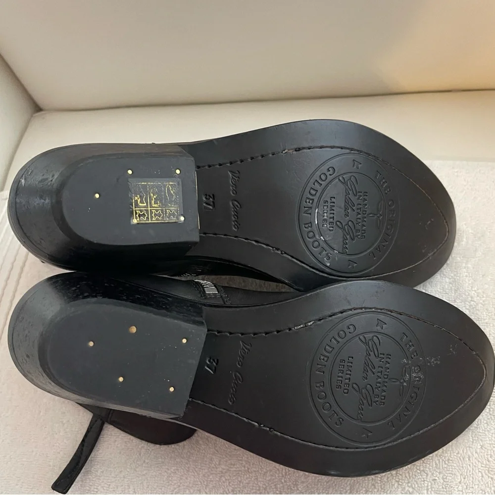 NEW Golden Goose Young Leather Zip Cowboy Ankle Boots - Picture 8 of 14